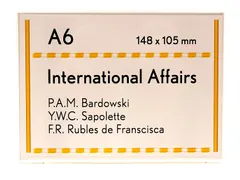 Menoor Deurbord Economy Line A6 Acrylaat