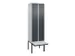 locker voor scheiding van kleding,HxBxD 2120x600x815mm,2vak