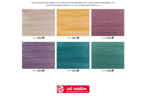 Acrylverf Talens Art Creation metallic assorti 6 tubes à 12ml