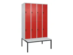Dubbeldekse dekenkist,HxBxD 2120x1200x815mm,4x2vak.,vak B 300mm