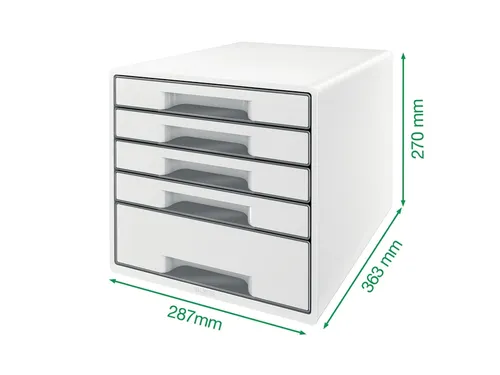 Ladenblok Leitz WOW Cube 5 laden wit/blauw