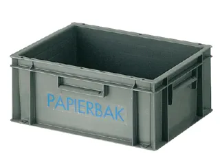 Papierverzamelbak kunststof 40x30x17.5cm grijs - 1