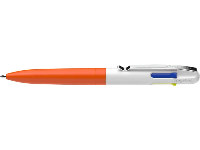 Balpen Schneider Take 4 Neon oranje/wit