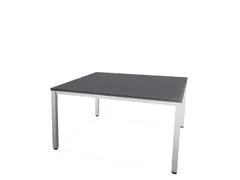 vergadertafel,HxBxD 740x1400x1400mm,hoekig,CC-zwart