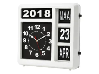 Wandklok Perel analoog 310x310mm nederlandse versie wit - 2