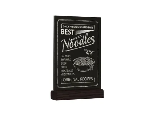 Europel Krijtbord Tafelmodel A5 Staand Zwart