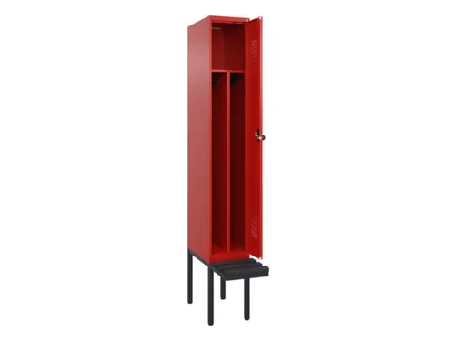 locker met bank,voor scheiding van kleding,HxBxD 2120x300x815mm,1vak