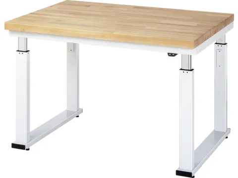 Werkbank elektrisch hoogte verstelbaar 740-1040x1250x900mm beukblad