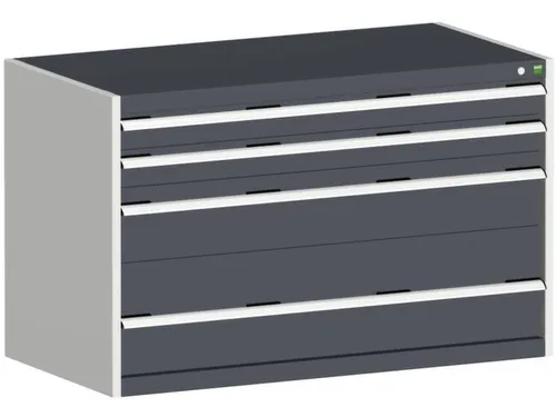 ladekast HxBxD 800x1300x650mm 4laden romp RAL7035 front RAL7016
