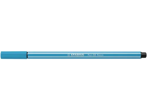 Viltstift STABILO Pen 68/031 medium neon blauw
