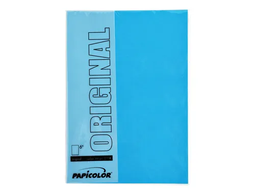 Kopieerpapier Papicolor A4 200gr 6 vel hemelsblauw