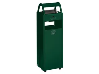 Combi-Asbak 5/35 liter Groen 960x300x250 Overkapping Verzinkt - 1