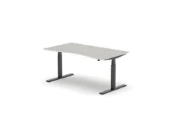 Elektrisch ihv bureau,HxBxD 650-1310x1600x900/800mm,blad lichtgrijs