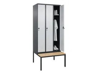 Dekenkist Classic+ 3 vakken 30cm 212x90x81.5cm Antraciet/Lichtgrijs - 3
