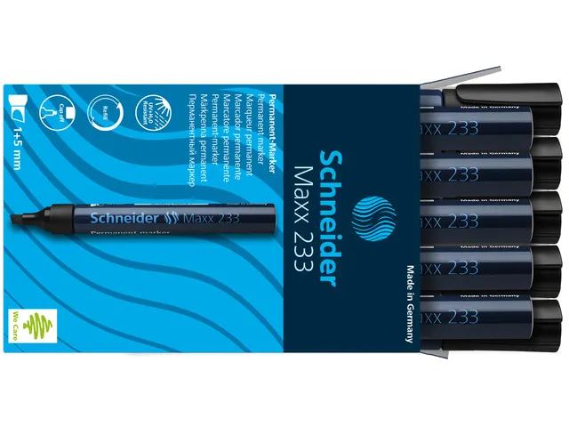 Marqueur Schneider Maxx 233 permanent pointe biseautée noir