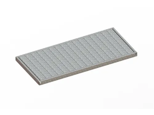 legbord van plaatstaal,v. breedvakstelling,BxD 1700x800mm,vakl. 500kg