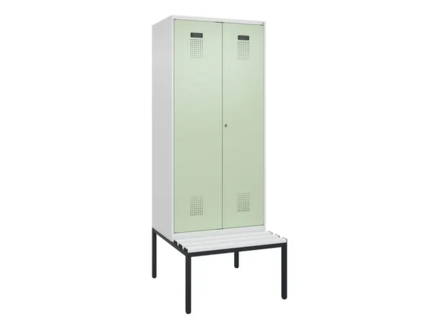 armoire vestiaire avec banc noir et blanc,HxlxP 2120x800x815mm