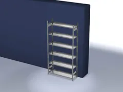 Inhaakstelling Basisveld 2500x1300x400mm Vaklast 200kg 6legborden