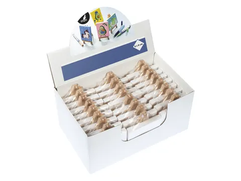 Mini ezel Kangaro met schildersdoek 6x8cm 24 stuks in display