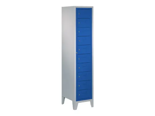Vakken-/sorteerkast 1850x400x500 1x10 Vakken Ral7035 Front Ral5010