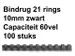 Bindrug GBC 10mm 21-rings A4 zwart 100stuks