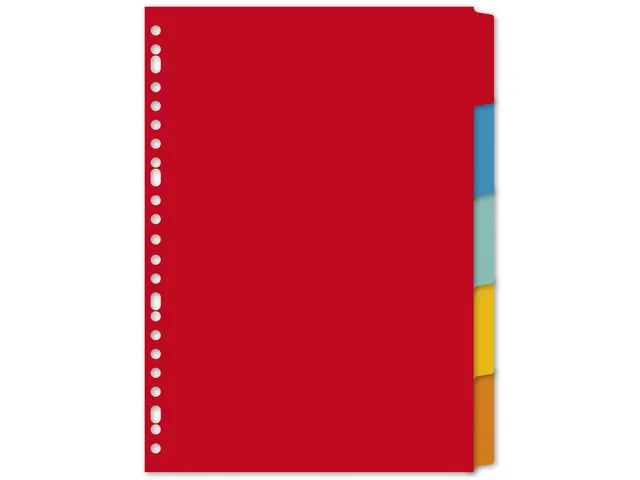 Tabblad Kangaro A4 blanco karton 5-delig 23-gaats krimp a 10 sets