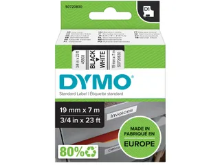 Labeltape Dymo 45803 D1 S720830 19mmx7m zwart op wit - 1