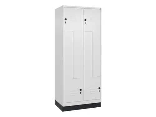 Z-garderobekast,HxBxD 1950x800x500mm,vak B 200/400mm,draaigrendel