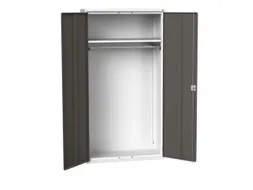Lockerkast 2000x1050x550mm 1 vak, dubbele vleugeldeur, RAL7016