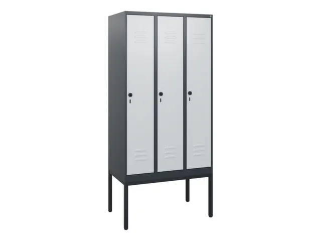 locker,HxBxD 1950x900x500mm,3vak,vak B 300mm,draaigrendel