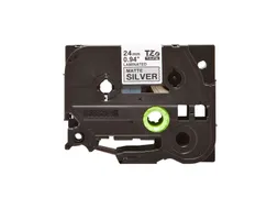 Neutral Labeltape P-touch TZe-M951 24mm Zwart op Zilver gelamineerd