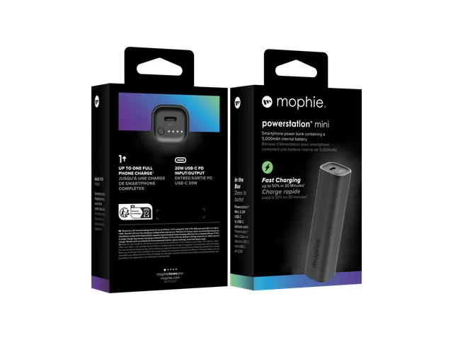 mophie Powerstation Mini, 5000 mAh, Zwart