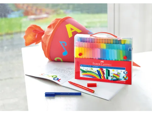 Kleurstiften Faber-Castell Connector assorti cadeauset à 80 stuks