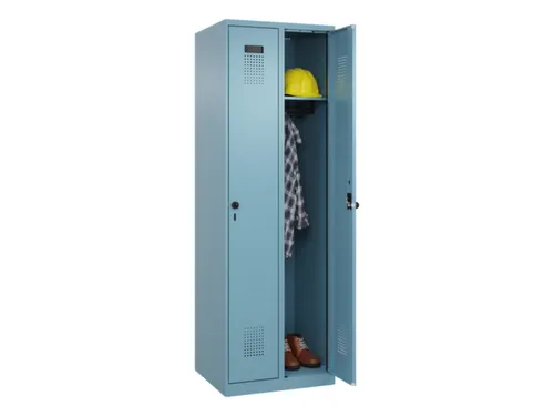 locker,HxBxD 1850x600x500mm,2vak,vak B 300mm,draaigrendel