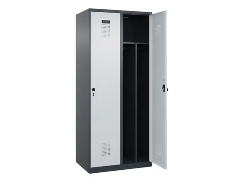 locker voor scheiding van kleding,HxBxD 1850x800x500mm,2vak
