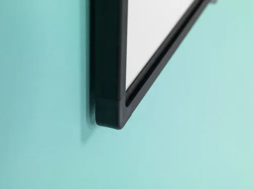 Whiteboard 120x180cm Gelakt Staal Softline 8mm zwart profiel