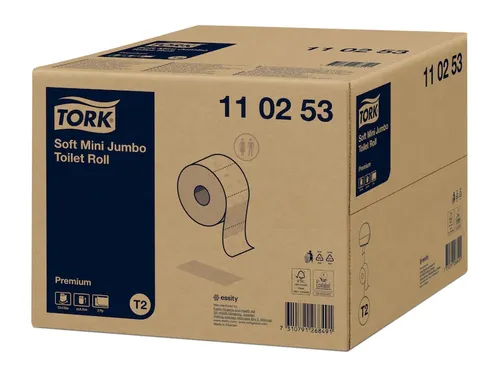 Toiletpapier Tork Mini Jumbo T2 premium 2-laags 170mtr wit 110253