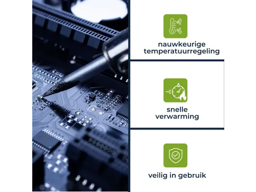 Soldeerstation Met Lcd & Keramisch Verwarmingselement 48W 150 - 450°C