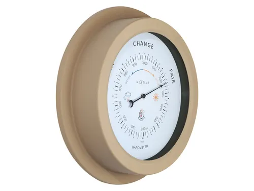 Buiten Barometer - Ø22CM - Metaal - Bruin "Orchid"