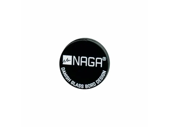 Magneten Naga 25x25mm rond logo Naga zwart