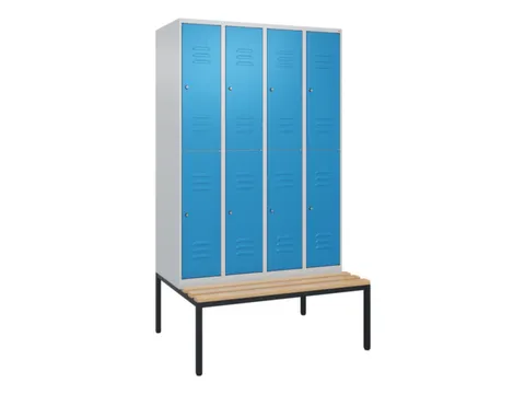 Dubbeldekse dekenkist,HxBxD 2120x1200x815mm,4x2vak.,vak B 300mm