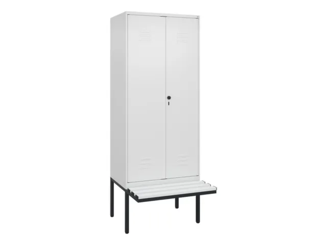 armoire vestiaire noir et blanc HxlxP 2120x800x815mm 2compart.
