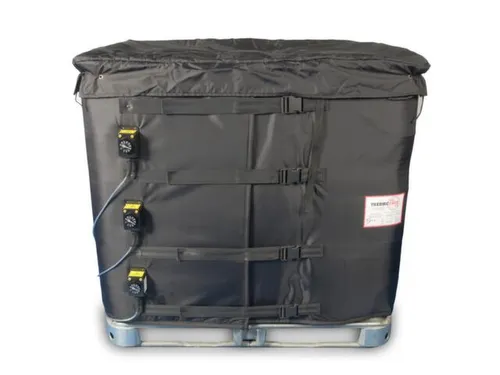 verwarmingsmantel,v. IBC inhoud 1000l,buiten glasvezel/silicone,zwart