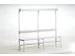 banc-patère,HxLxP 1650x2000x375mm,barres alu,structure acier RAL7035