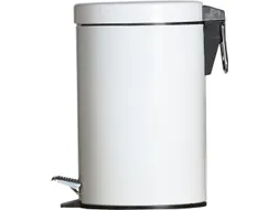 pedaalemmer,3l,HxØ 270x167mm,binnenbak kunststof,romp metaal wit