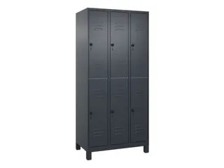 dubbeldekse locker,HxBxD 1950x900x500mm,3x2vak.,vak B 300mm - 1