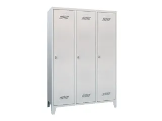 locker,RAL 7035,HxBxD 1850x1200x500mm,3vak,vak B 400mm,draaigrendel - 1