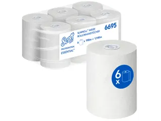 Handdoekrol Scott Essential Slimroll 1-laags 190m wit 6695 - 1