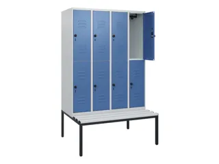 Dubbeldekse dekenkist,HxBxD 1950x1200x815mm,4x2vak.,vak B 300mm - 2