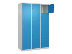 lockerkast,HxBxD 1850x1200x500mm,3x5vakken,vak B 400mm,cil.-slot